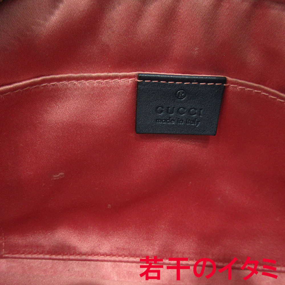 Gucci Chain Bag Denim Marmont Pearl Blue Shoulder Gg - Picture 6 of 10